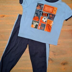 Kids Sports Graphic Matching Set - Blue and Navy